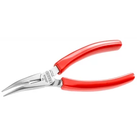 Hajlított Fél kerek csőrű fogó műanyag nyél 163 mm