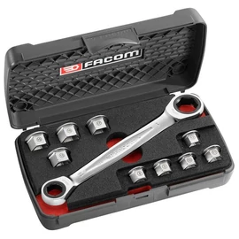 Racsnis csillagkulcs készlet 11 részes cserélhető betétek