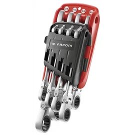 Csillag-villáskulcs racsnis-csuklós fej készlet