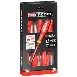 Csavarhúzó készlet 5 r lapos/PZ 1000 V
