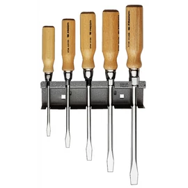 Csavarhúzó készlet fanyelű erősített lapos kivitel