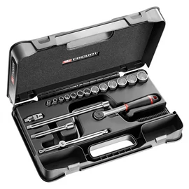 Dugókulcs készlet 3/8" 12 szög Colos J.161B 19 részes