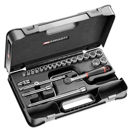 Dugókulcs készlet 3/8" 6 szög mm J.161B 24 részes