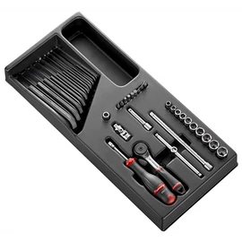 Dugókulcs készlet 1/4" modul 6 szög R.161B 36 részes