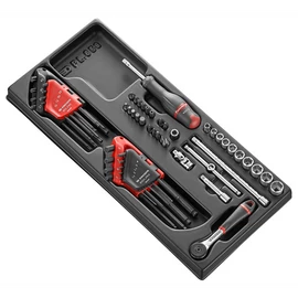 Dugókulcs készlet 1/4" modul 6 szög R.161B 52 részes