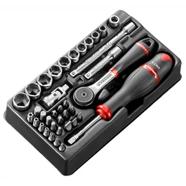 Dugókulcs készlet 1/4" modul 6 szög R.161B 37 részes