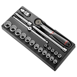 Dugókulcs készlet 1/2"Colos 12 szögű racsni S.161B 22 Részes