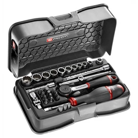 Dugókulcs készlet 1/4" 12 szög R.161B 31 részes