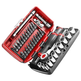 Dugókulcs készlet 1/4" Forgómarkolatú racsni