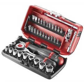 Forgómarkolatú racsni készlet 1/4" 6 szög Colos