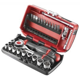 Forgómarkolatú racsni készlet 1/4" 12 szög Colos