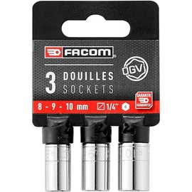 Dugókulcs 1/4" készlet 8-9-10