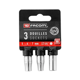 Dugókulcs készlet 1/4" 5-6-7 mm