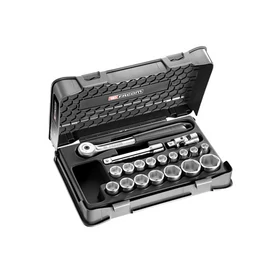 Dugókulcs készlet 1/2" mm 6 szögű racsni S.151B 19 Részes