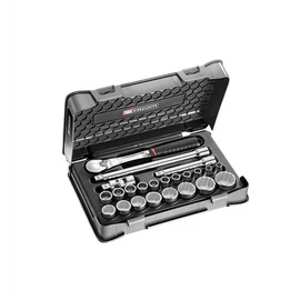 Dugókulcs készlet 1/2" mm 12 szögű racsni S.161B 23 Részes