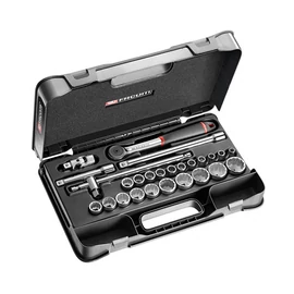 Dugókulcs készlet 1/2" mm 12 szögű racsni S.161B 26 Részes