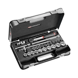 Dugókulcs készlet 1/2" mm 6 szögű racsni S.161B 26 Részes