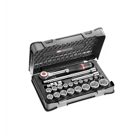 Dugókulcs készlet 1/2" mm 6 szögű racsni S.360 23 Részes