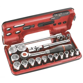 Dugókulcs készlet 1/2" 6 szög -21 részes