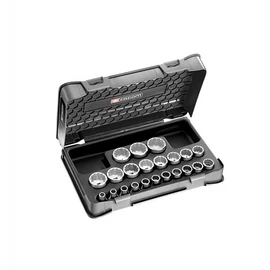 Dugókulcs készlet 1/2" mm 12 szögű 22 Részes