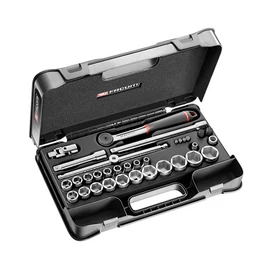 Dugókulcs készlet 1/2" mm 6 szögű racsni S.161B 33 Részes