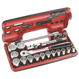 Dugókulcs készlet 1/2" nyitott 12 szög 22 részes