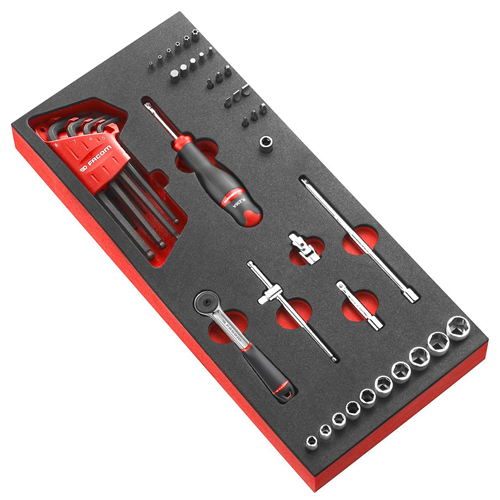 Dugókulcs készlet 1/4" modul 6 szög R.161B 46 részes